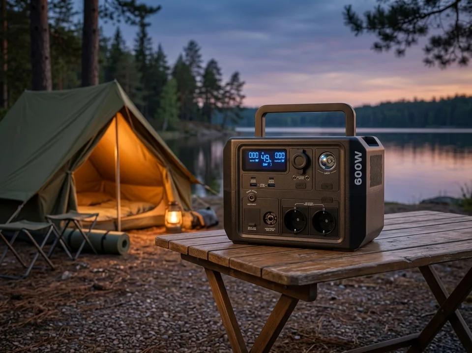 BoltPower BP060A рядом с палаткой